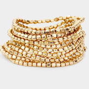 Nugget Bracelet Stack-Gold